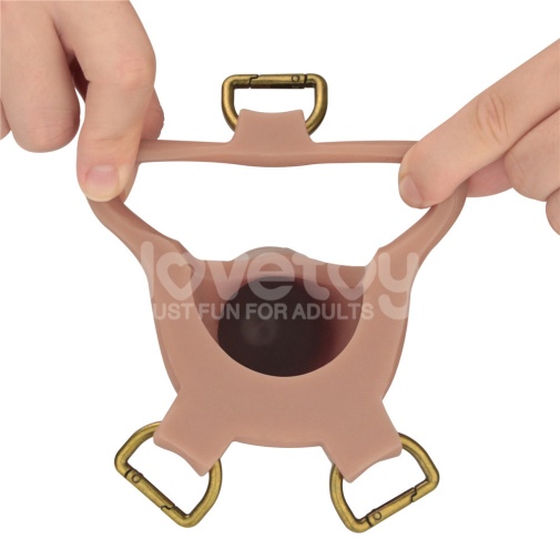 Lovetoy - Ingen 空心穿戴式 9'' 假阳具套装 加细码至中码 - 肉色 照片