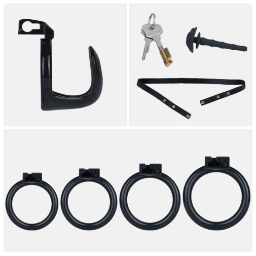FAAK - Resin Chastity Cage w Catheter & Belt photo