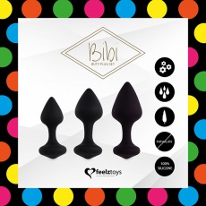 Feelztoys - Bibi Bibi 后庭塞套装 - 黑色 照片