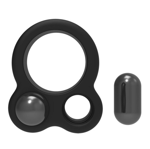 Dreamtoys - Ramrod Dual Weight Cock Ring - Black photo