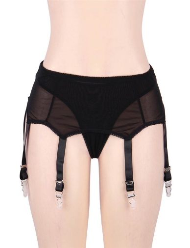 Ohyeah - Lace Garter Panty - Black - XL 照片