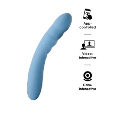 SVAKOM - Ava Neo Interactive Thrusting Vibrator - Cornflower Blue photo