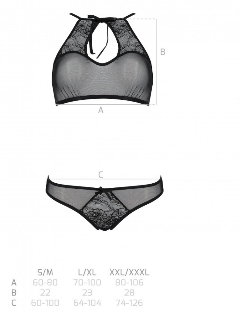 Passion Eco - Ursula Set - Black - L/XL photo