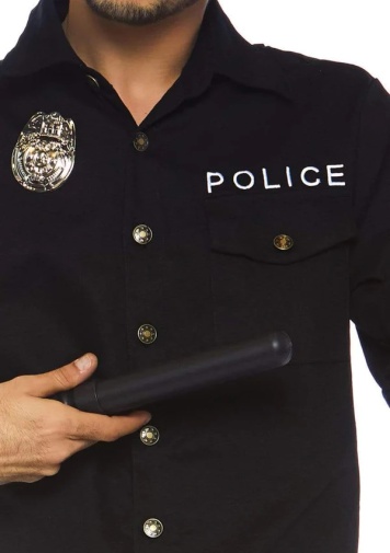 Leg Avenue - 男士警察4件套装 - 黑色 - 加大码 照片