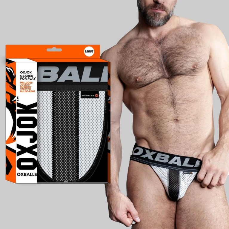 Oxjok - Airmesh Jockstrap w Ring - Ice White - XXL photo