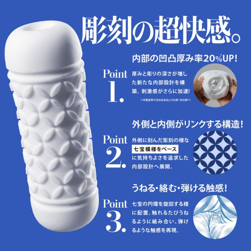Men's Max - Shippou Open Base Masturbator - White photo