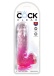 King Cock - 6" 假阳具连睾丸 - 粉红色 照片-3