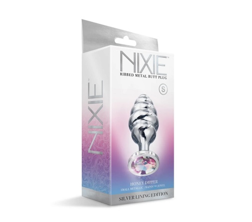 Nixie - 蜂巢状金属制后庭塞 细码 - 彩虹色 照片