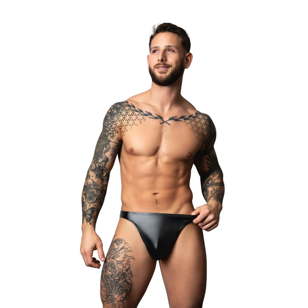 Male Power - Wetlook Bong Thong - L/XL - Black 照片-6