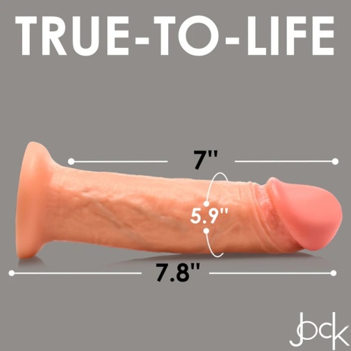 Jock - 8" Real Skin Vibro Dildo - Flesh 照片