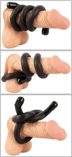 Bad Kitty - Bendable Cock & Ball Ring - Black 照片