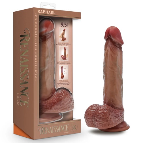 Renaissance - Raphael Sliding Skin Dildo 24cm - Tan photo