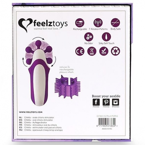 Feelztoys - Clitella 模拟口交刺激器 - 紫色 照片