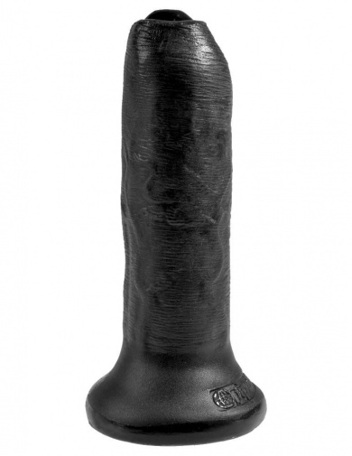 King Cock - 包皮型仿真假阳具 6'' - 黑色 照片