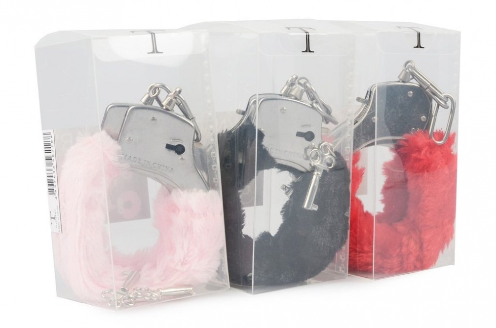 Toynary SM02 Fuzzy Metal Handcuffs are made of metal with fu... Toynary - SM02 Fuzzy Metal Handcuffs - Red photo-11