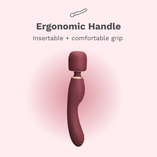 Le Wand - Flat Double Ended Vibrator - Red 照片