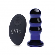 Glas - 3.5" Vibrating Beaded Butt Plug photo