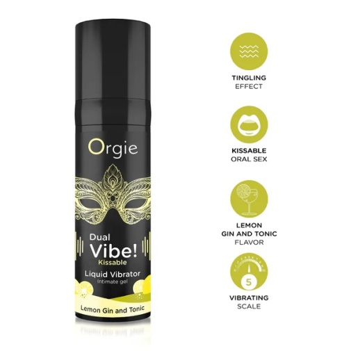 Orgie - Dual Vibe! 可食用震動凝膠 檸檬琴通寧 - 15ml 照片