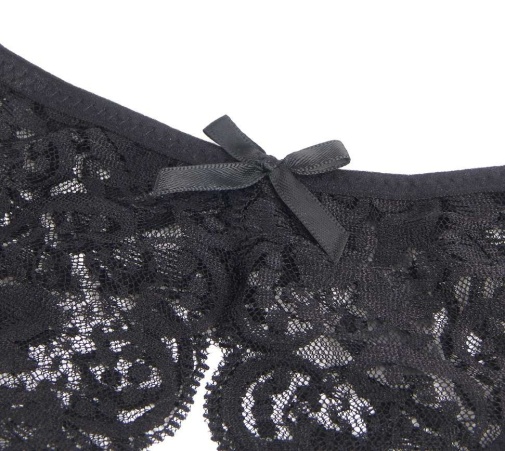 Ohyeah - Crotchless Lace Panty - Black - L 照片