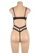 Ohyeah - Sexy Cut Out Bondage Teddy - Black - XL 照片-6