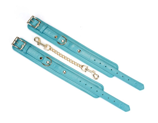 Liebe Seele - Lamb Leather Ankle Cuffs - Blue 照片