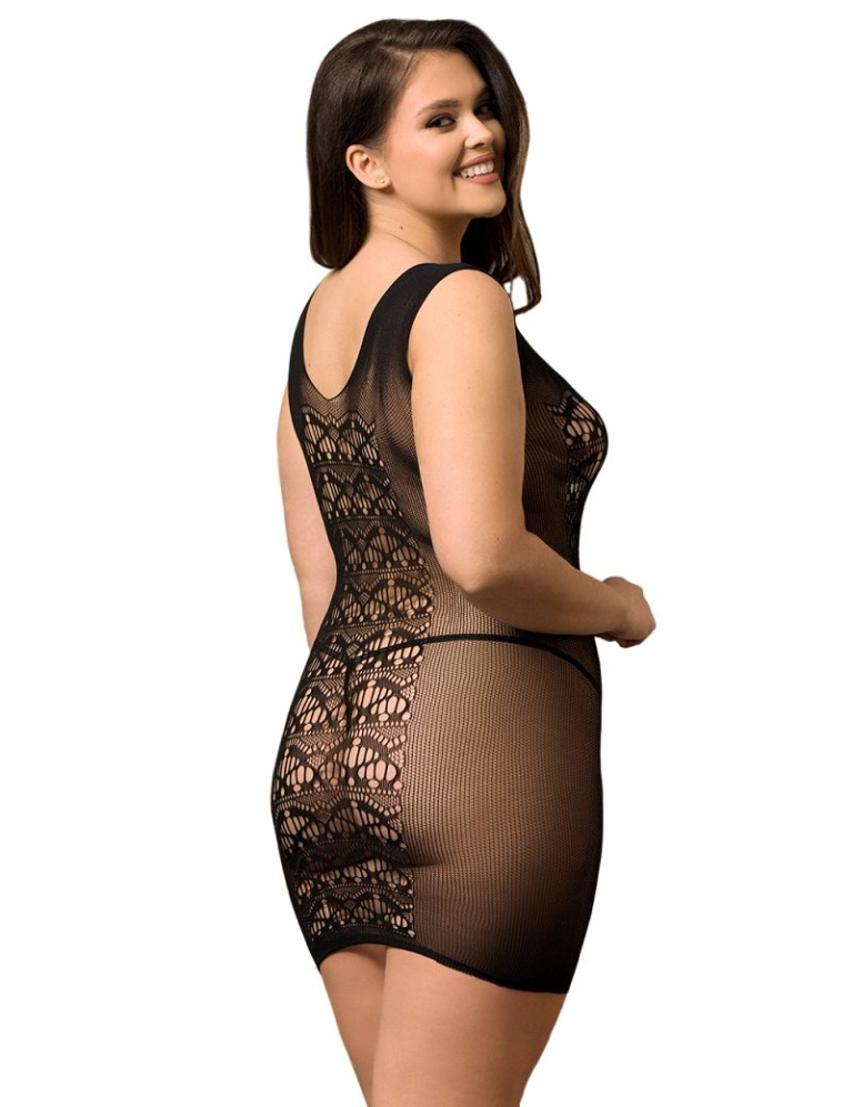 Ohyeah - Elasticity Fishnet Dress - Black - XL photo