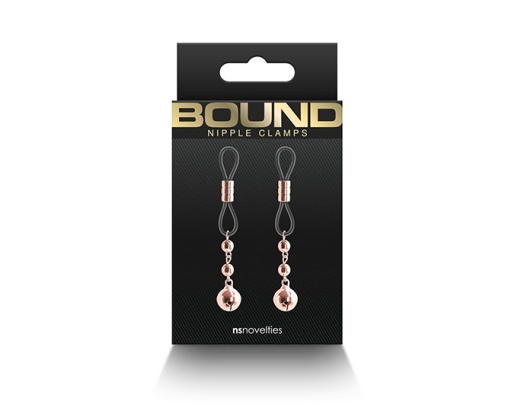 NS Novelties - Bound D1 Nipple Clamps - Rose Gold photo