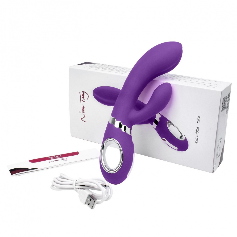 A rechargeable rabbit vibrator for G-spot and clitoral stimu... Nomi Tang - Wild Rabbit - Purple photo-10