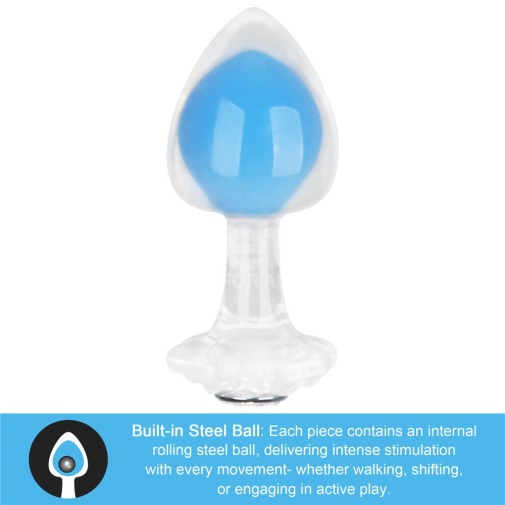 Lovetoy - Gemoria Glow Butt Plug - Blue photo