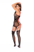 Mapale - 1153 Snake Rose Bodystocking - Black 照片-2