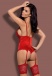 Obsessive - Secred Corset & Panties - Red - S/M photo-6