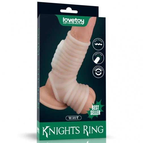 Lovetoy - Knights Wave Vibro Scrotum Ring - White photo