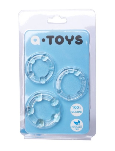 A-Toys - Cock Rings Set 3pcs - Clear photo