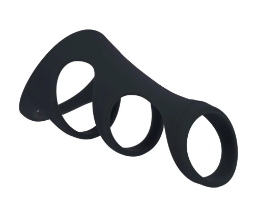 Levelz - 三环式阴茎环 - 黑色 照片
