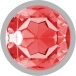 Intense - 金属宝石后庭肛塞 细码 - 红色 照片-2