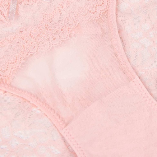 Ohyeah - Floral Lace Panty - Pink - XL photo