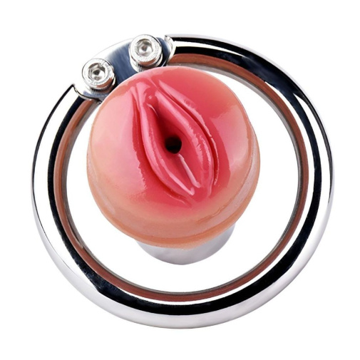 FAAK - Pussy Chastity Cage w Urethral Plug 照片