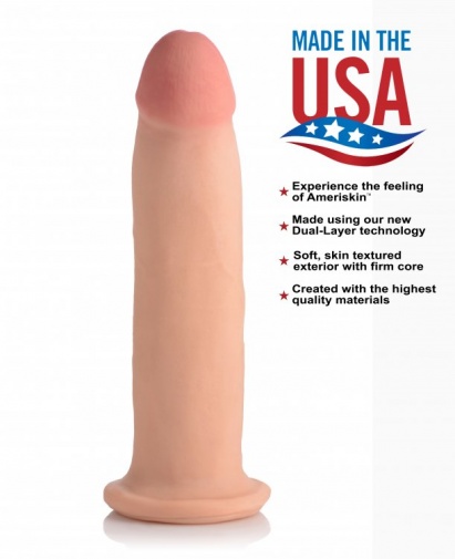 USA Cocks - 9" 超像真双层仿真阳具 - 肉色 照片