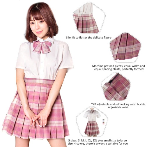 Ohyeah - Sweet Student Costume - Pink - L 照片