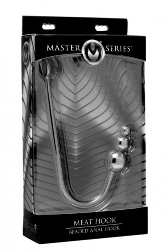 Master Series - Meat Hook Beaded Anal Hook - Steel photo