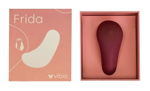 Vibio - Frida App-Controlled Lay-On Vibrator - Wine Red photo