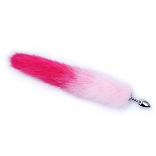 MT - Anal Plug S-size with Artificial wool tail - Pink photo