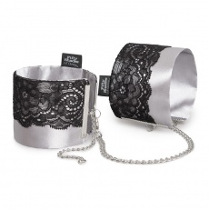 Fifty Shades of Grey - Satin & Lace Wrist Cuffs - Black photo