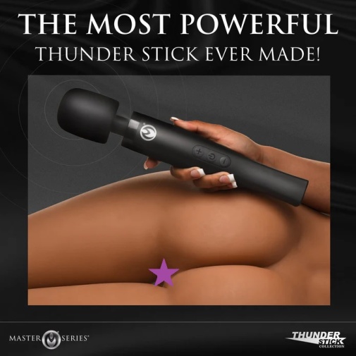 Master Series - Thunderstick Pro Wand Massager - Black 照片