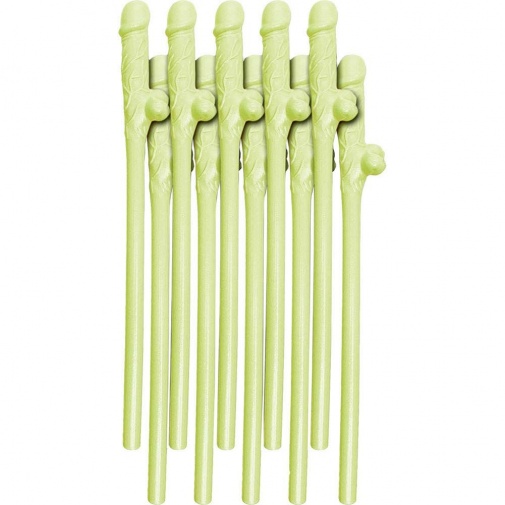 Pipedream - Glow In The Dark Dicky Sipping Straws 10 pc. photo