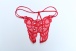 SB - Crotchless Lace Thong - Red photo-3