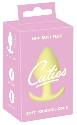 Cuties - Thick Mini Butt Plug - Yellow photo