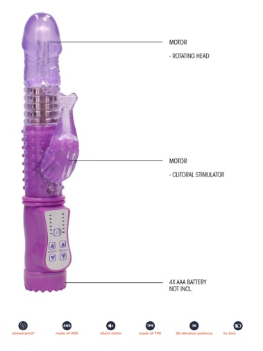 GC - Rotating Vibro Dolphin - Purple photo