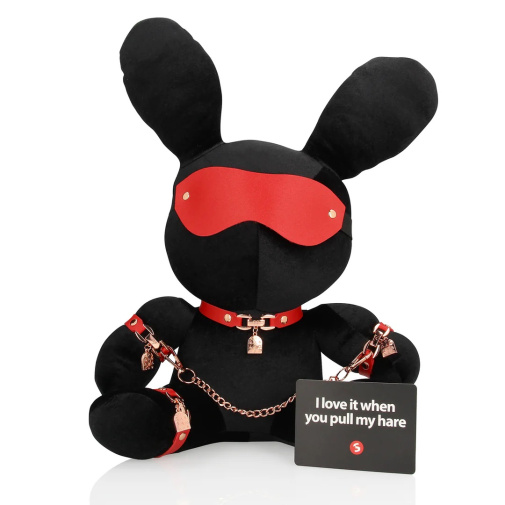 S-Line - Bondage Rabbit Velvet Toy - Black 照片