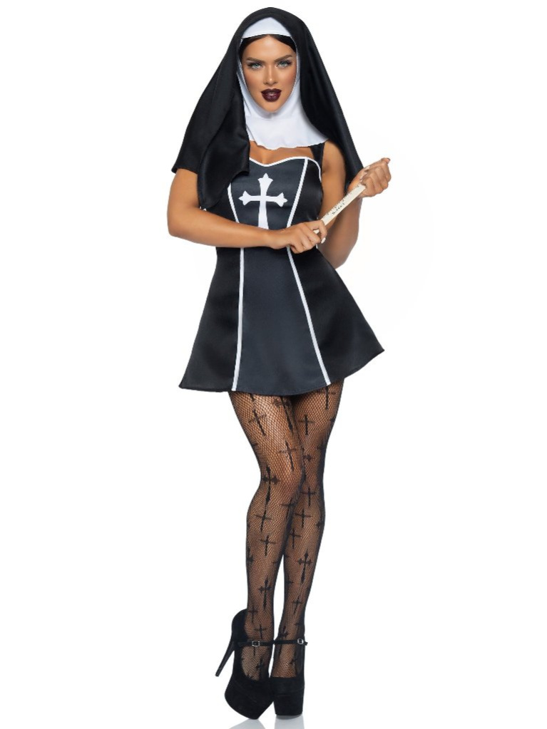Leg Avenue - Naughty Nun Costume - Black - S photo